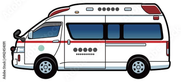 Fototapeta 救急車　イラスト