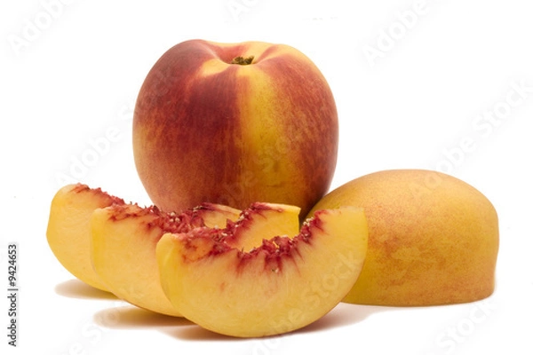 Fototapeta pesca intera e spicchi