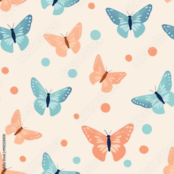 Obraz Colorful butterfly pattern design