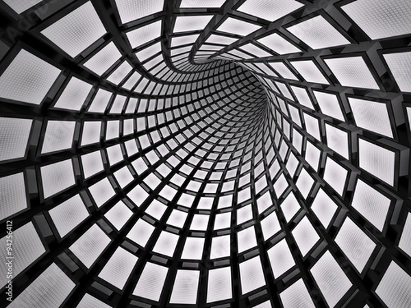 Fototapeta Abstract tunnel, 3D