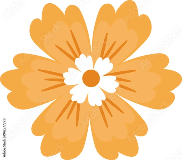 Obraz Spring Flower Flat Sticker Design