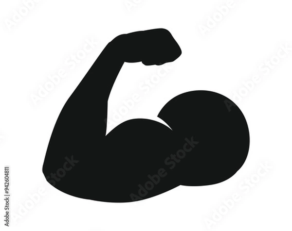 Obraz flat bicep muscle icon