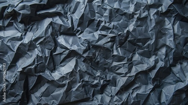Fototapeta Abstract Crumpled Black Paper Texture.