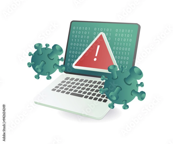 Fototapeta Computer Virus and Malware Attacks by Hackers