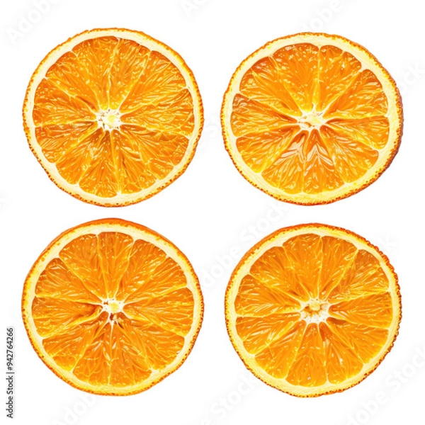 Obraz Dried orange slices on a transparent background