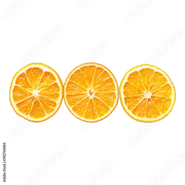 Obraz Dried orange slices on a transparent background