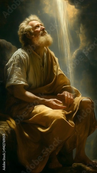 Fototapeta Biblical story, God Appears to Abraham in the Form of Light
