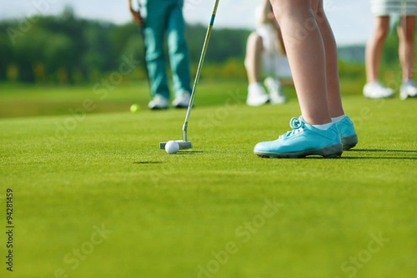 Fototapeta Kids playing golf