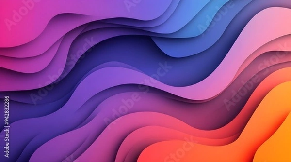 Fototapeta Abstract Colorful Waves Background Design