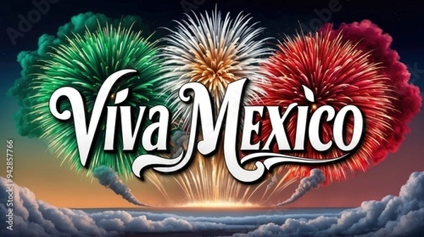 Obraz Viva Mexico Fireworks Celebration