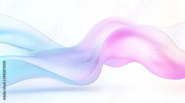 Fototapeta A colorful wave with a pink and blue gradient. The colors are vibrant and the wave appears to be flowing