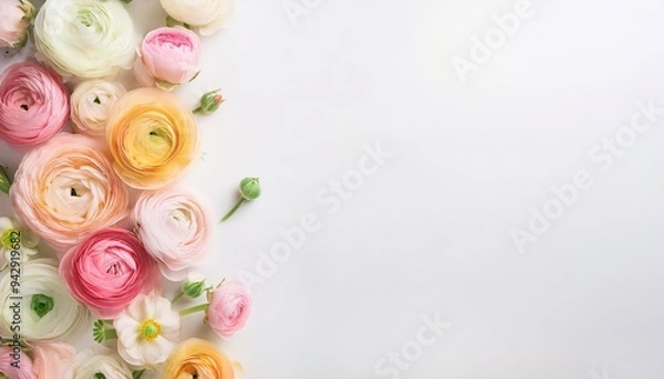 Obraz パステルフローラルフレーム