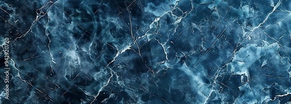Obraz Vibrant blue marble texture backdrop.