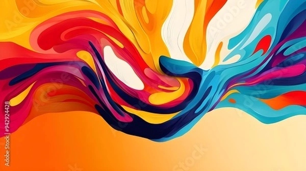 Fototapeta Abstract Colorful Swirling Background Design.