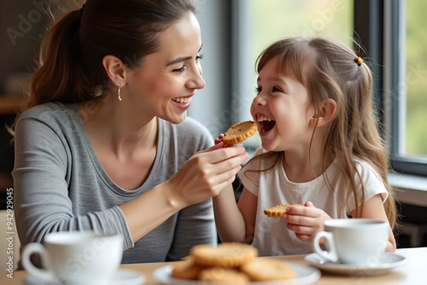 Obraz two women having breakfast