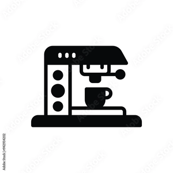 Fototapeta Black solid icon for coffee maker