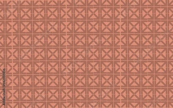 Fototapeta checkered tile pattern decoration with brown background