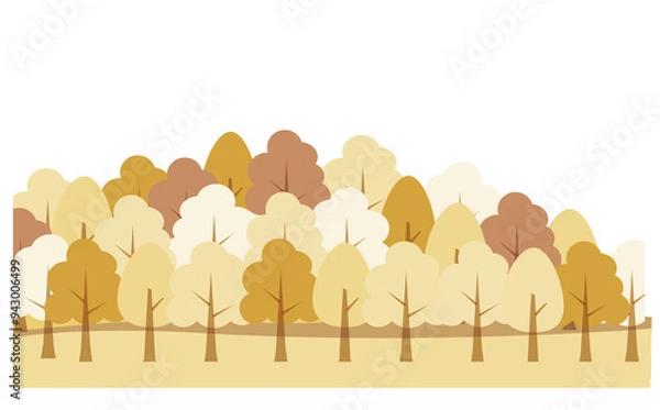 Fototapeta 秋のかわいい背景イラストフレーム素材