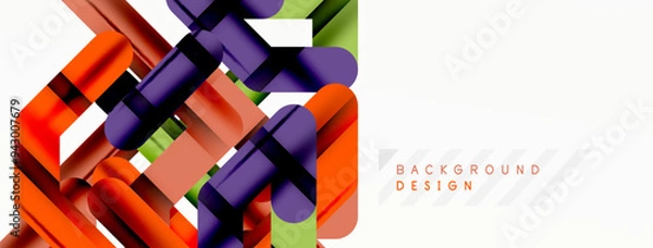 Fototapeta Dynamic colorful lines minimal abstract background