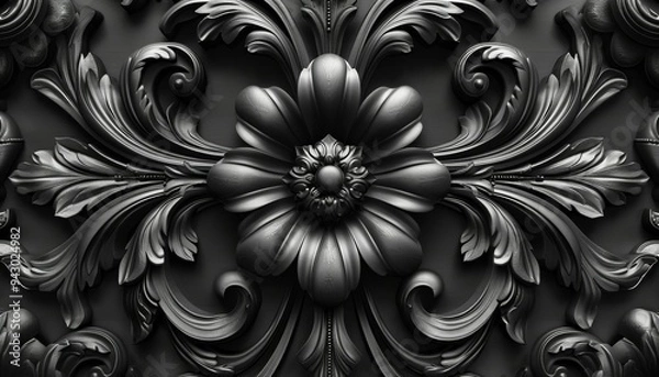 Fototapeta  Abstract Black textured background. 