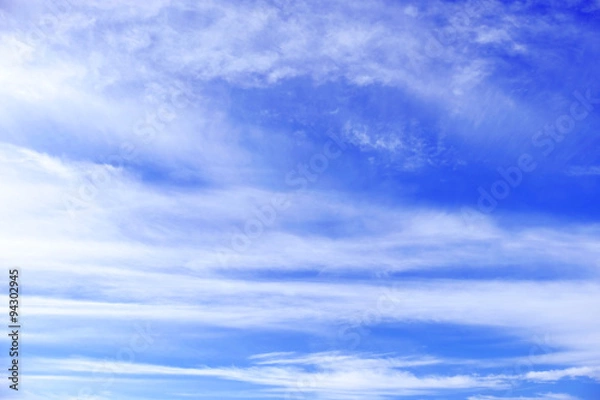 Obraz Blue sky with tiny clouds background