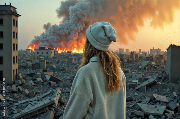 Obraz person smoking cigarette