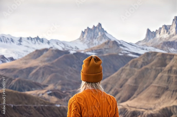 Obraz person in the mountains