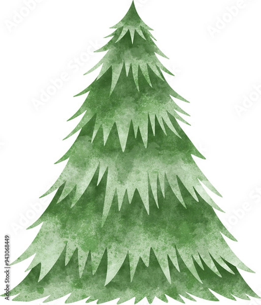 Obraz Watercolor Christmas Tree