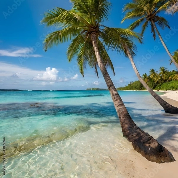 Obraz beach with palm trees