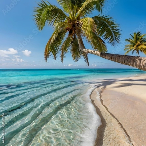 Obraz beach with coconut trees