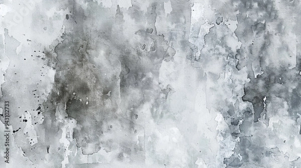 Fototapeta Grey black rectangular watercolor background. Festive day concept banner. For text and greeting card