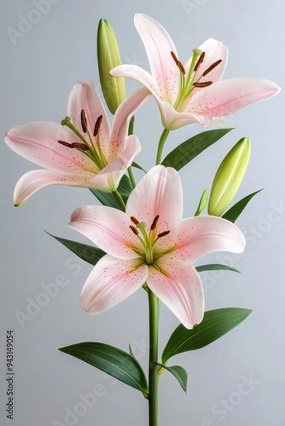 Fototapeta I pressed a flower petal from a pink lily.