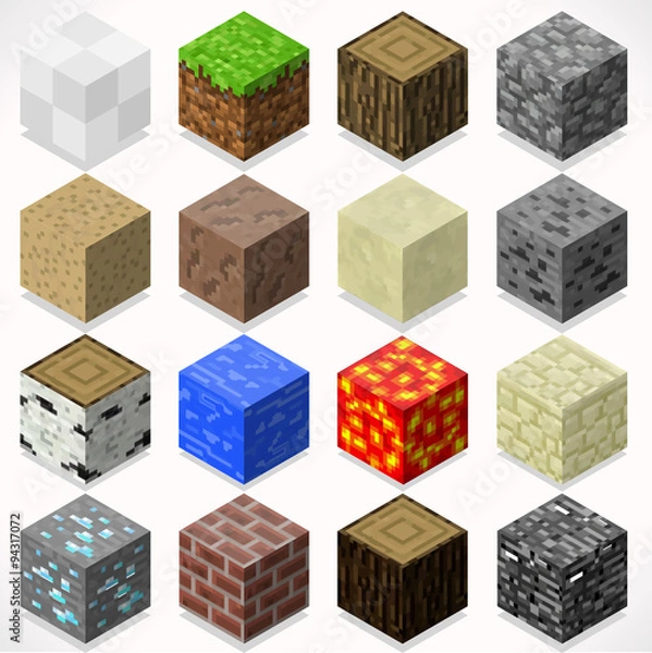 Obraz Mine Cubes 04 Elements Isometric