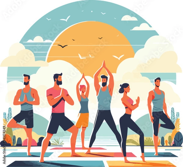 Obraz Yoga Vectors Illustrations