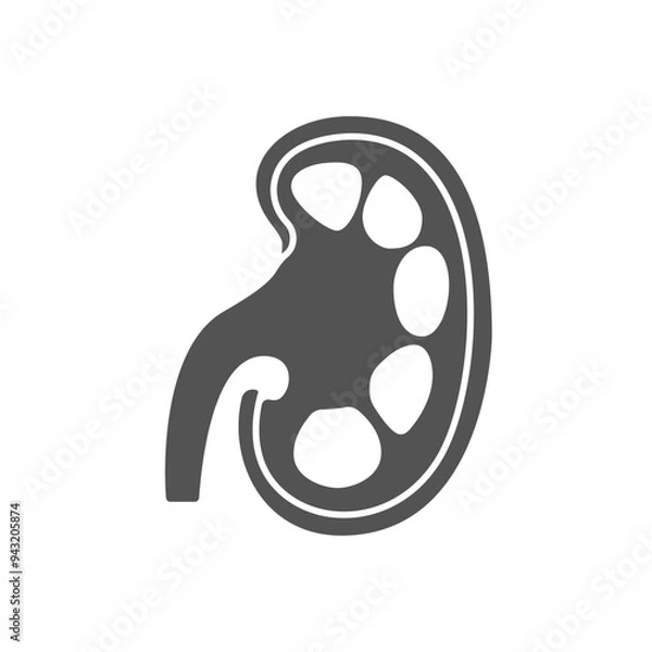 Fototapeta kidney icon design vector template