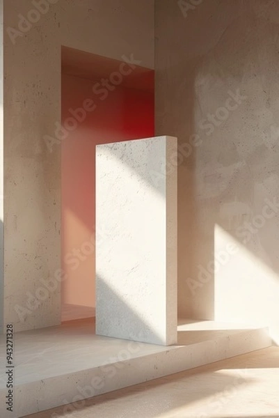Fototapeta Design a book cover using minimalist geometric shapes to evoke the concept of a transformative inner journey