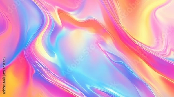 Fototapeta Colorful holographic gradient background illustration