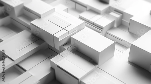 Fototapeta Abstract composition of a structured plan