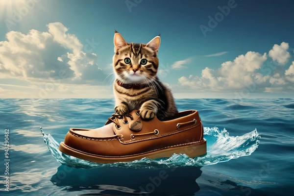 Obraz cat on the sea