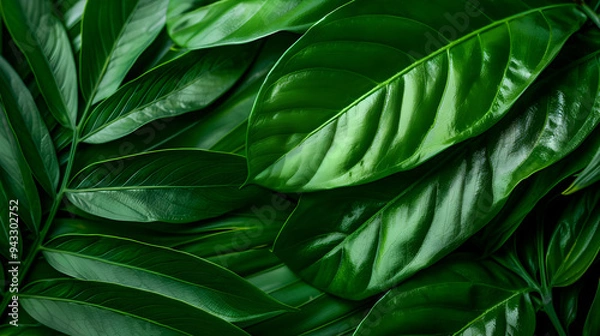 Fototapeta Close Large Green Leaf