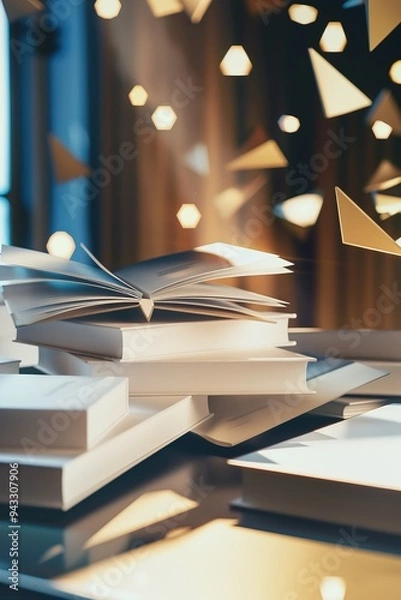 Fototapeta Geometric Book Cover Design - Abstract Shapes, Modern Minimalist Pattern