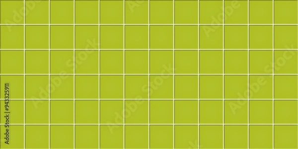Obraz Green ceramic tile wall texture background vector illustration