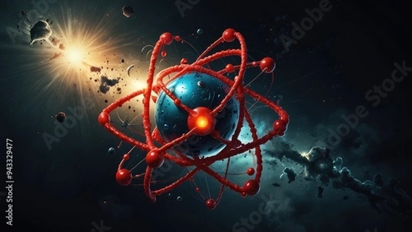 Obraz atom and planet