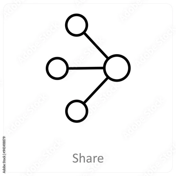 Fototapeta share and connection icon concept
