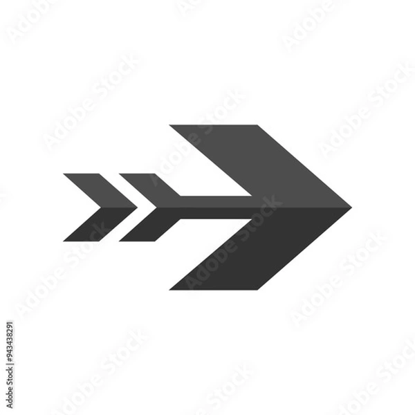 Obraz Dynamic Arrow Symbol Representing Progress and Direction in a Contemporary Design context