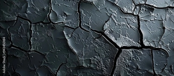 Obraz Crackled surface backdrop for design with a blank area for content Ideal for a website header. Creative banner. Copyspace image