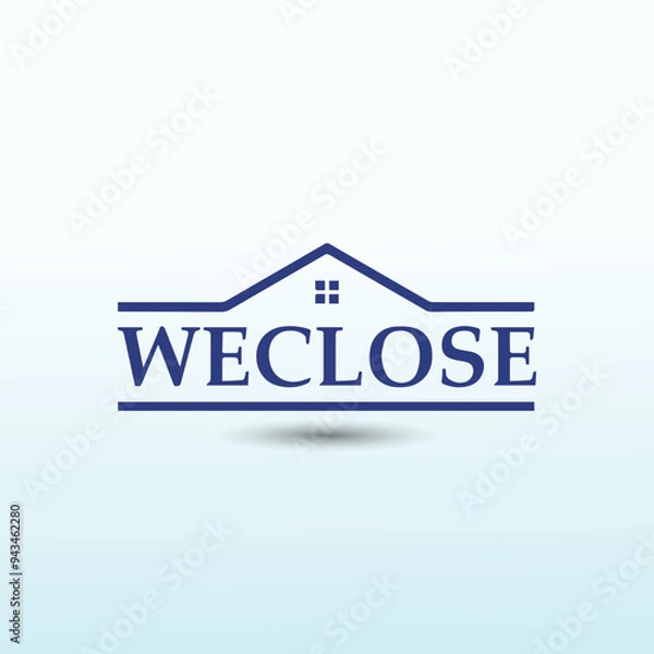 Obraz we close vector logo design