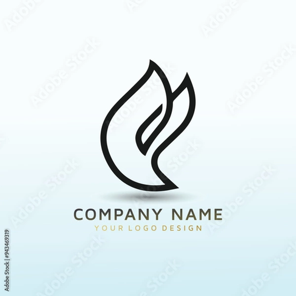 Obraz cannabis vector logo design idea