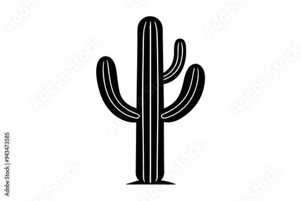 Fototapeta cactus saguaro vector illustration on a white background