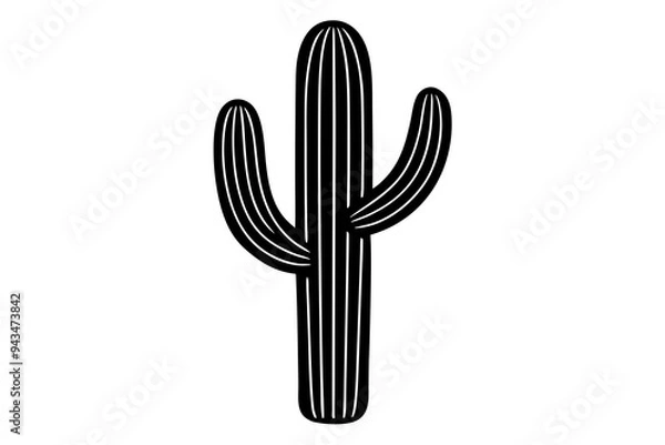 Fototapeta cactus saguaro vector illustration on a white background